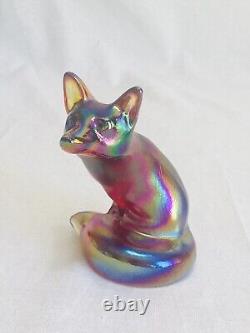 Fenton Red Carnival Glass Rarity Fox 4 1/2 Tall Vintage 2003