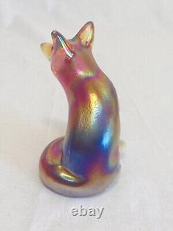 Fenton Red Carnival Glass Rarity Fox 4 1/2 Tall Vintage 2003