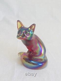 Fenton Red Carnival Glass Rarity Fox 4 1/2 Tall Vintage 2003