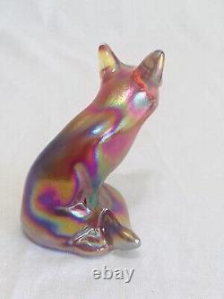 Fenton Red Carnival Glass Rarity Fox 4 1/2 Tall Vintage 2003