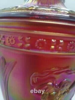 Fenton Rosenthal Collection 2007 Red Iridescent Stretch Carnival Art Glass
