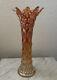 Fenton Rustic Glass Midsize Carnival Glass Swung Vase, 13.5 tall