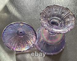 Fenton Violet Iridescent 30th Anniversary Collector's Edition Covered Candy Dish