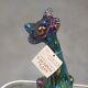 Fenton Winking Alley cat 11 Iridescent Carnival Glass. Gorgeous color