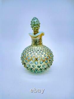 Fenton for Levay Cruet Aqua Opalescent Carnival Glass