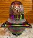 FentonHP AMETHYST/PURPLE CARNIVAL GLASS 3 PIECE FAIRY LAMPQVC Exc