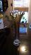 Gorgeous Large Golden Iridescent Glass Flower Vase