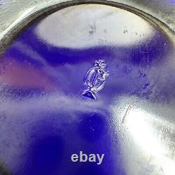 Hard to find RARE Imperial Carnival Glass Bowl Cobalt Electric Aurora Flute