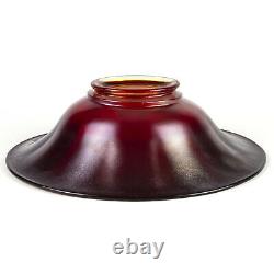 Imperial Dark Ruby Red Stretch Glass Bowl, Antique Amberina Carnival 656 9 3/4