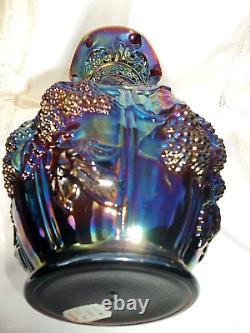 Imperial Glass Ohio Loganberry Carnival Glass Vase Purple Amethyst