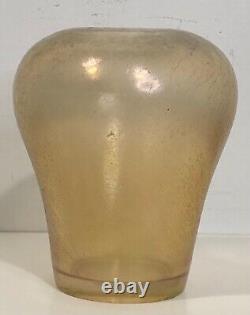 Imperial Stretch Glass Art deco Cupped Vase Iron Cross Mark iridescent carnival