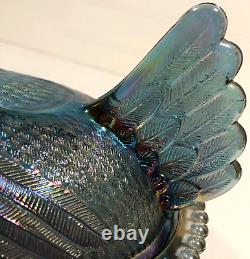 Indiana Glass Co. Hen on Nest with Box #2891 Vintage Iridescent Carnival Glass