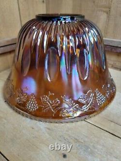 Indiana Glass Gold Carnival Harvest Princess Grape Punch Bowl & Cups 22 pc Set