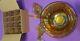 Indiana Glass Punch Bowl Carnival Iridescent Amber Gold Harvest Grape 12 cups