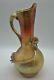 Kaunas Glass / Pitcher vase carnival iridescent / European Glass