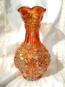 LOGANBERRY CARNIVAL GLASS VASE MARIGOLD by IMPERIAL GLASS OHIO