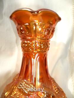 LOGANBERRY CARNIVAL GLASS VASE MARIGOLD by IMPERIAL GLASS OHIO