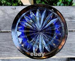 Large eda kulor carnival glass 10 inch blue VERY SCARCE vase less than 5 known