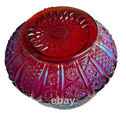 NEW IN BOX INDIANNA GLASS Iridescent Sunset Carnival Glass 6 1/2 Rose Bowl