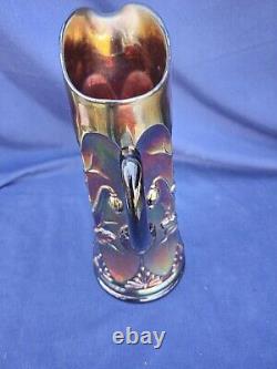 Northwood Amethyst Oriental Poppy Tankard Pitcher VGC AWESOME COLOR