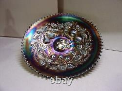 Northwood, Amethyst, Three Fruits Carnival Glass Plate