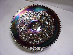 Northwood, Amethyst, Three Fruits Carnival Glass Plate