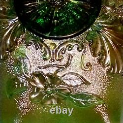 Northwood Antique Rare Carnival Glass Clambroth Grape Leaf & Blossom/Shell 1909