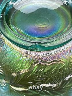 Northwood Aqua Opal Acorn Burrs Carnival Glass Punch Cup