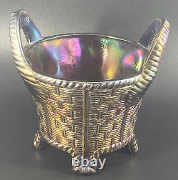 Northwood, Bushel Basket Carnival Glass Pattern. Circa 1910 Iridescent Amethyst