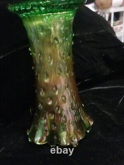 Northwood Carnival Glass Amethyst Tree Trunk Vase Standard Size 8 Iridescent