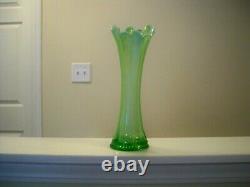 Northwood EAPG Green Opalescent Vase