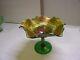 Northwood, Green, Blossomtime, Carnival Glass Compote