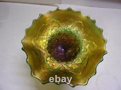 Northwood, Green, Blossomtime, Carnival Glass Compote
