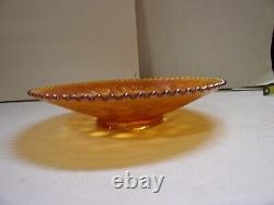 Northwood, Marigold, Three Fruits, Carnival Glass Plate WithBasketweave Exterior