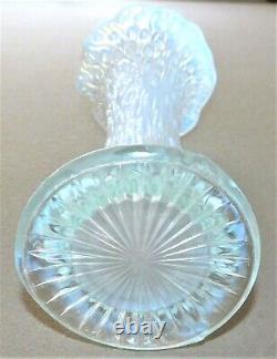 Northwood White Opalescent Carnival Glass Vase 11 Tall