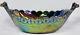 Original Fenton Glass Carnival Iridescent Viking Boat Bowl