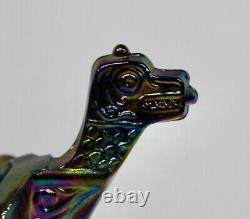 Original Fenton Glass Carnival Iridescent Viking Boat Bowl