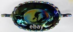 Original Fenton Glass Carnival Iridescent Viking Boat Bowl