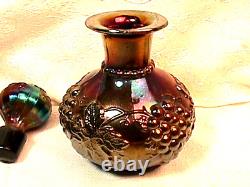 PERFUME Grape & Cable LEFT ONE Amethyst Carnival Glass By DUGAN DIAMOND