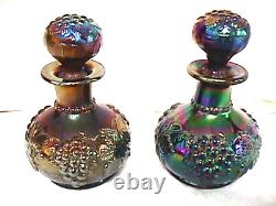 PERFUME Grape & Cable RIGHT ONE Amethyst Carnival Glass By DUGAN DIAMOND