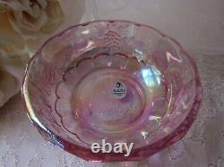 Pink Carnival Glass, VTG Fenton, Opalescent, Cottage Home, Provincial, Pink Decor, 5