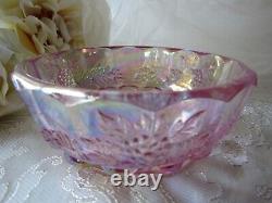 Pink Carnival Glass, VTG Fenton, Opalescent, Cottage Home, Provincial, Pink Decor, 5