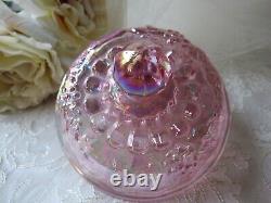 Pink Carnival Glass, VTG Fenton, Opalescent, Cottage Home, Provincial, Pink Decor, 5