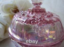 Pink Carnival Glass, VTG Fenton, Opalescent, Cottage Home, Provincial, Pink Decor, 5