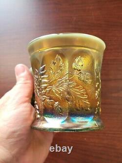 Pretty Aqua Opalescent Northwood Carnival Glass Dandelion Pattern Mug