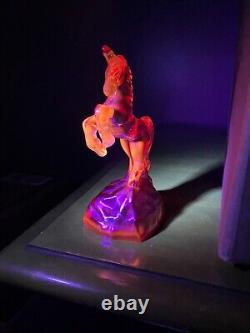 RARE! Fenton Glass Red Iridescent Carnival Glass Unicorn Figurine Glows