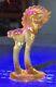 RARE Retired Mosser Glass Pony Trojan Horse Figurine Honey Amber Carnival