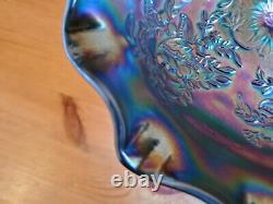 REDUCED! Carnival Glass Crown Crystal Butterfly Bush and Flannel Flower