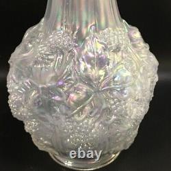 Rare 10 Imperial Glass White Carnival Loganberry Opalescent Glass Vase