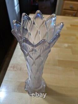 Rare And Gorgeous Antique Opalescence Carnival Glass Flower Vase